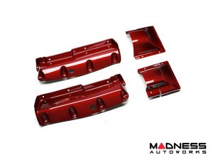 Alfa Romeo 4C Carbon Fiber Seat Belt Trim Set - Red Candy